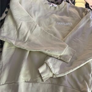 Twin flames Men's Cream Sweater